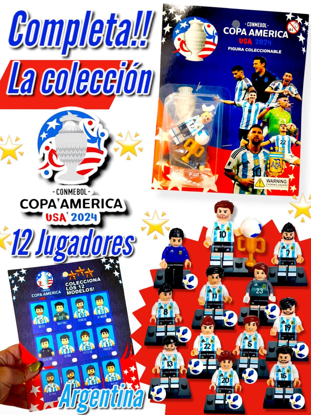 Figura Coleccionable Copa America USA 2024 Argentina (Simil LEGO)